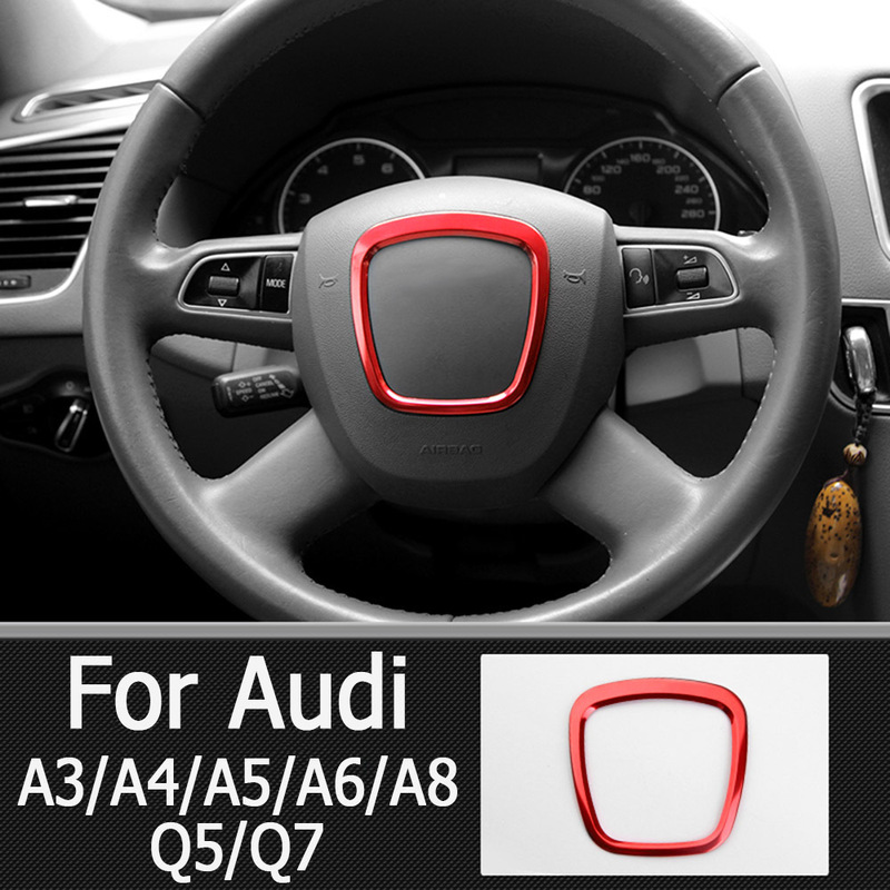 Suitable for Audi A3 8P A4 B7 A5 A6 S Line Logo Steering Wheel Center Decorative Cover Decorative Ring