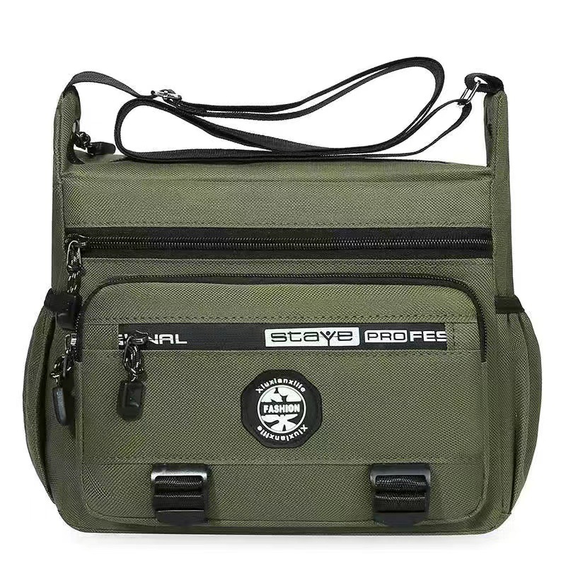 Bolsa de mensajero de los hombres de múltiples capas de cinco capas de gran capacidad Bolsa de hombro de los hombres mochila impermeable resistente al desgaste multi-Bolsillo Bolsa de negocios