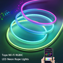 RGBIC LED Neon Rope Lights Ϳѻtuya WiFiòʹ轺޺ƴ