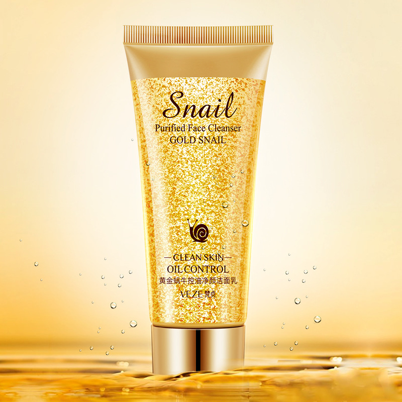 Fanzhen caracol de oro limpiador facial refrescante limpiador facial limpio no apretado limpiador facial al por mayor