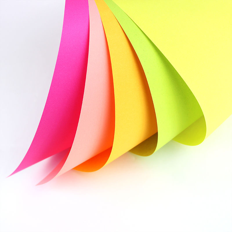 A4 papel fluorescente 70g Origami de color fluorescente creativo para niños DIY material de fabricación A4 papel de copia de origami de color fluorescente