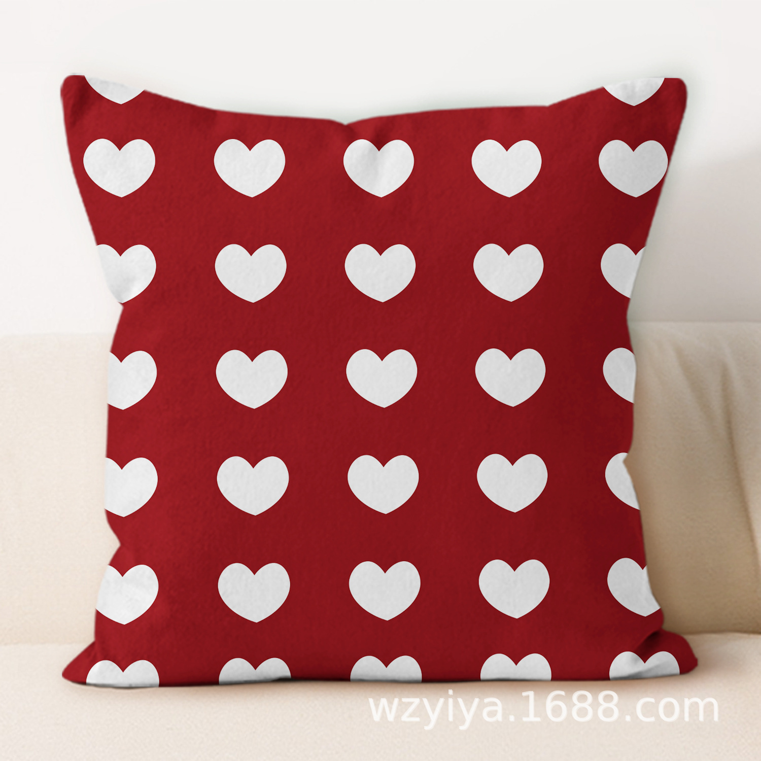 Guía de almohada de geometría roja simple almohada de almuerzo de oficina moderna almohada decoración de sofá de salón