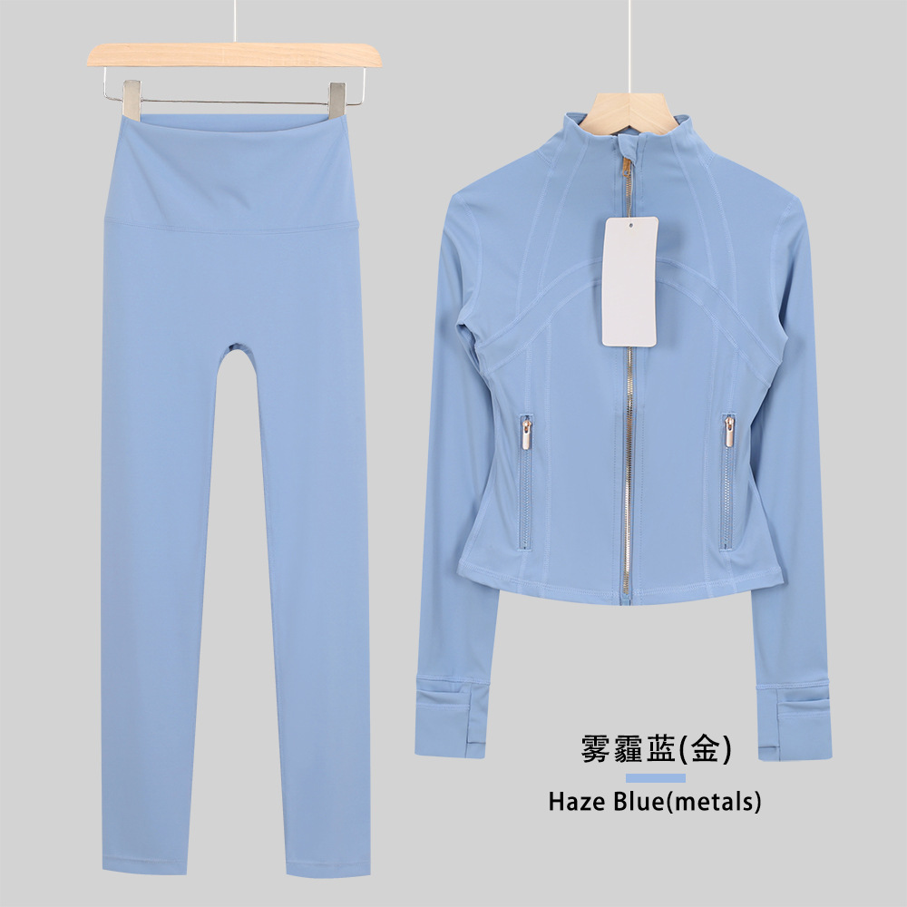 Lululacie chaqueta de cuello corto de nueve puntos chaqueta deportiva DF chaqueta chaqueta chaqueta de manga larga ropa de yoga de fitness para mujeres