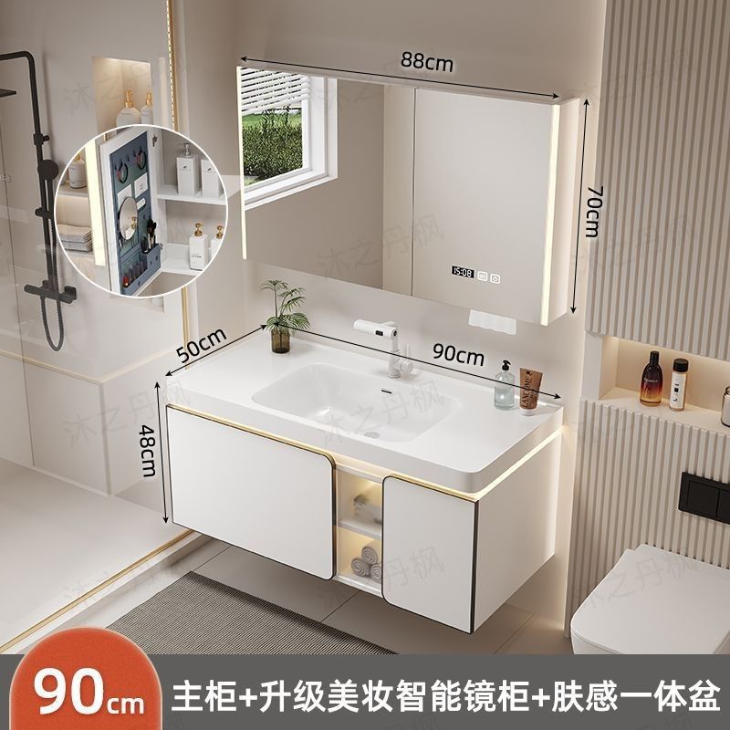 25 años de luz de la luna blanca nueva bañera de cerámica gabinete de baño combinado lavabo de cerámica lavabo gabinete de baño