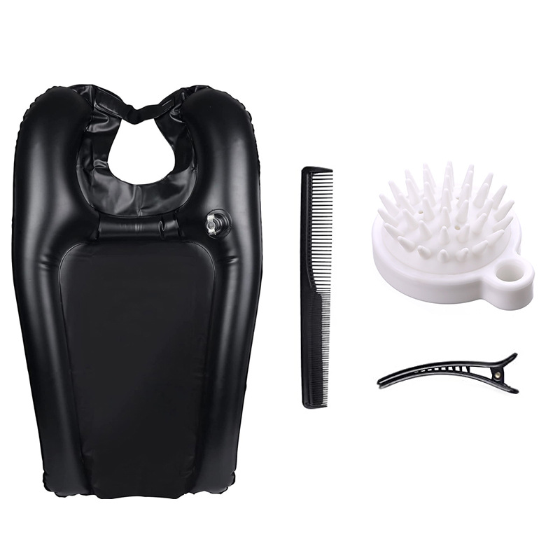샴푸 슬롯 + 빗 + 흰색 원형 빗 + 머리핀