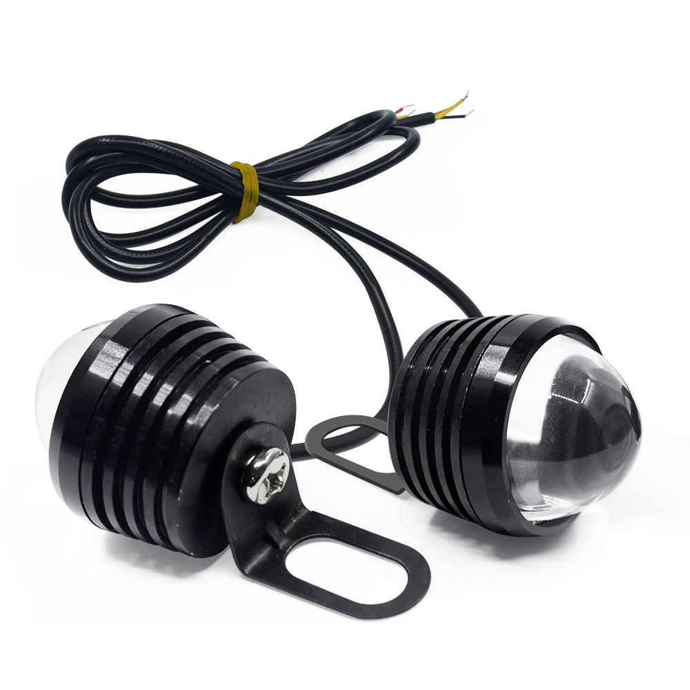 汽车led鹰眼灯行车灯5W大功率爆闪鱼眼灯 摩托车反击灯通用日行灯