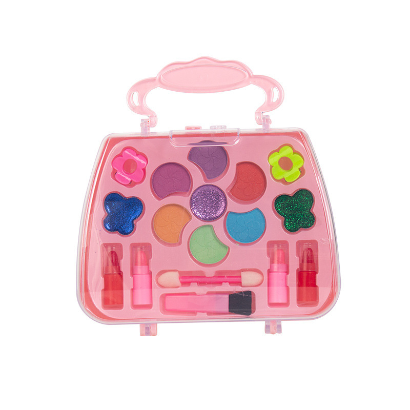 Juguetes de maquillaje para niños Bolsos para niñas Juego de regalos de cumpleaños Sombra de ojos Bolsa de cosméticos Juguetes Comercio exterior