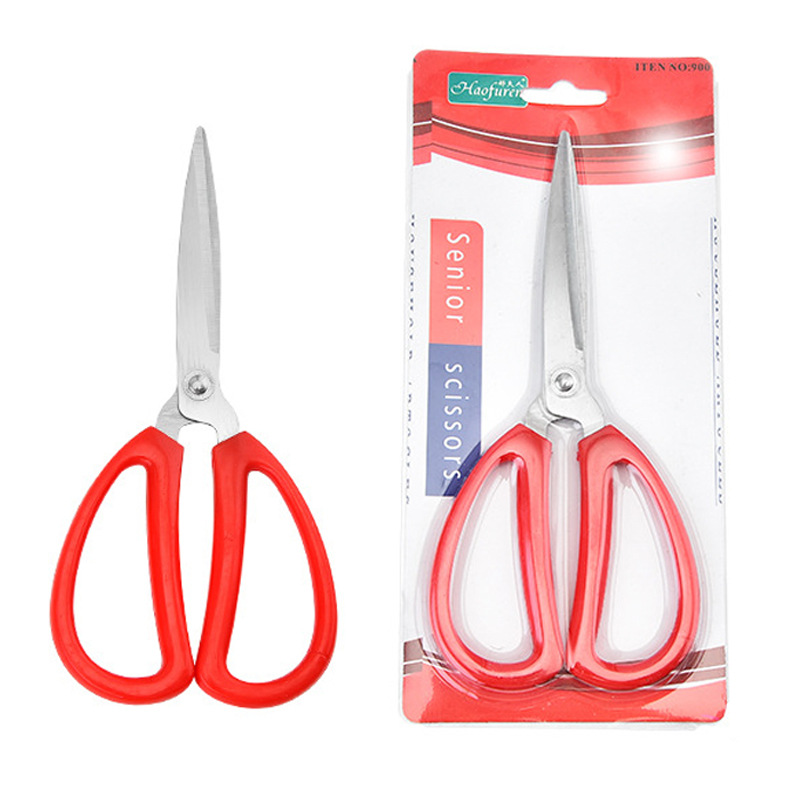 Mango rojo tijeras de cocina de acero inoxidable para el hogar tijeras de sastre de tela de oficina tijeras multifuncionales grandes al por mayor
