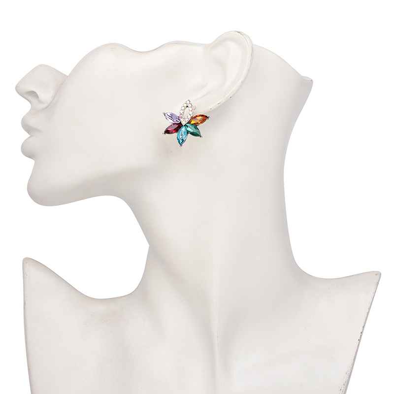 Version corenne de la personnalit fleurs boucles d39oreilles en diamant bijoux en grospicture3