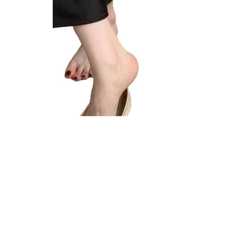 软底圆头芭蕾舞单鞋女2025春季新款绸缎面舒适平底一脚蹬奶奶鞋子|undefined