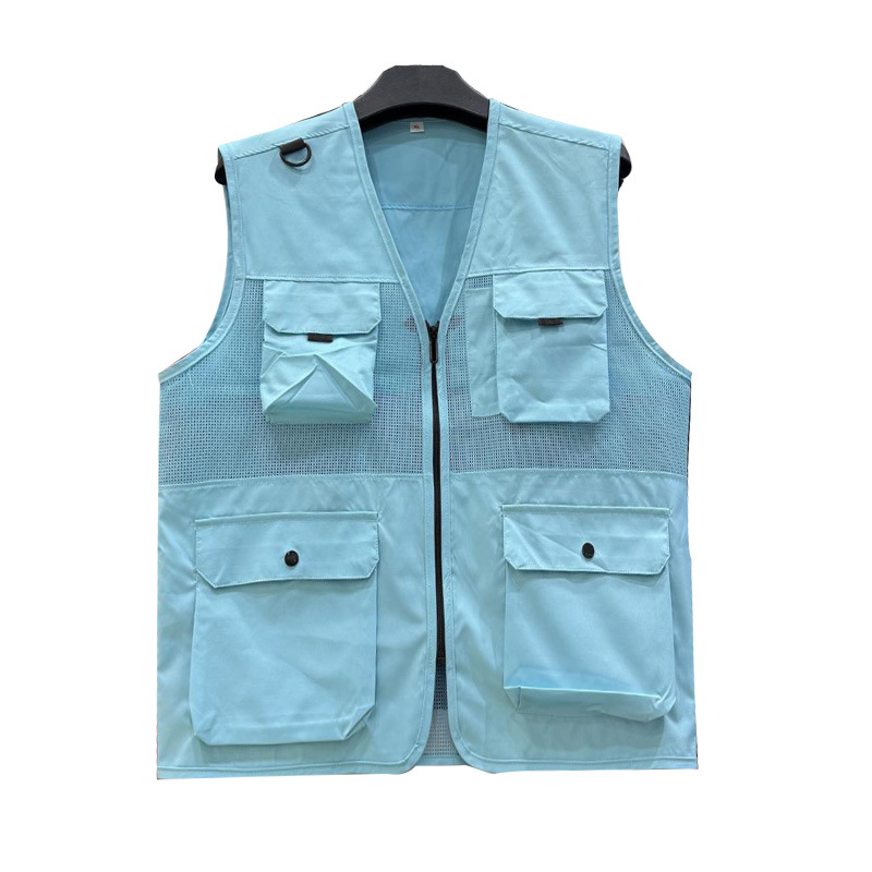 Función al aire libre chaleco de caballo de caño de pesca fotografía hombro de bolsillo chaleco de herramienta hombre moda personalizada