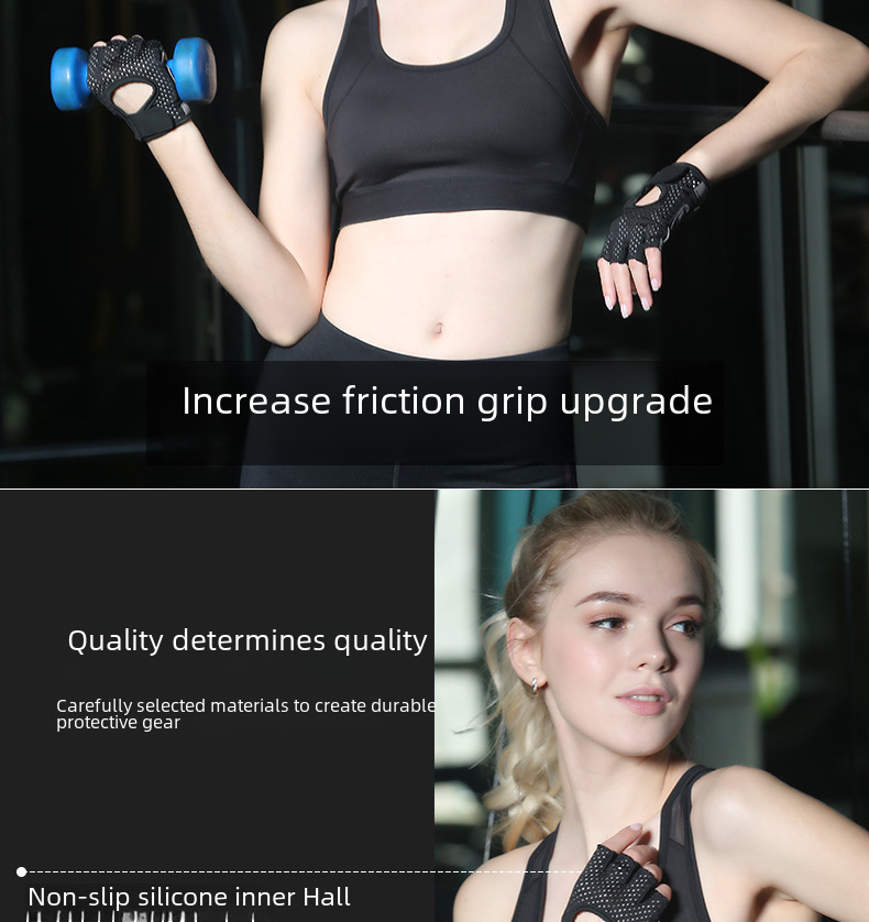 Half Finger Men's and Women's Gym Sports Yoga Non-slip Anti-cocoon Riding Breathable Mesh Outdoor Camping Fitness Gloves_maomaolike.com