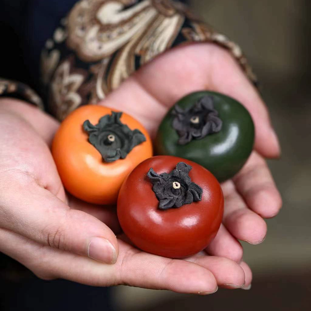 Фарфоровая чайная фигурка из исинской глины: persimmon tea pet, творческая игровая чайная табличка, чайный стол, чайный набор, декоративная фигура, оптовая продажа