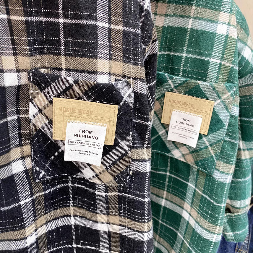 Camisa de manga larga para niños primavera y otoño ropa para niños 2024 nuevos niños medianos y grandes camisa a cuadros casual de primavera para niños moda coreana