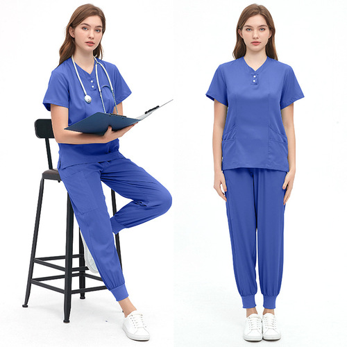 Beauty Salon Medical Staff Uniform Dentist Postpartum Short Sleeve Handwashing Shirt Separate Set Men and Women's Nurse Uniform