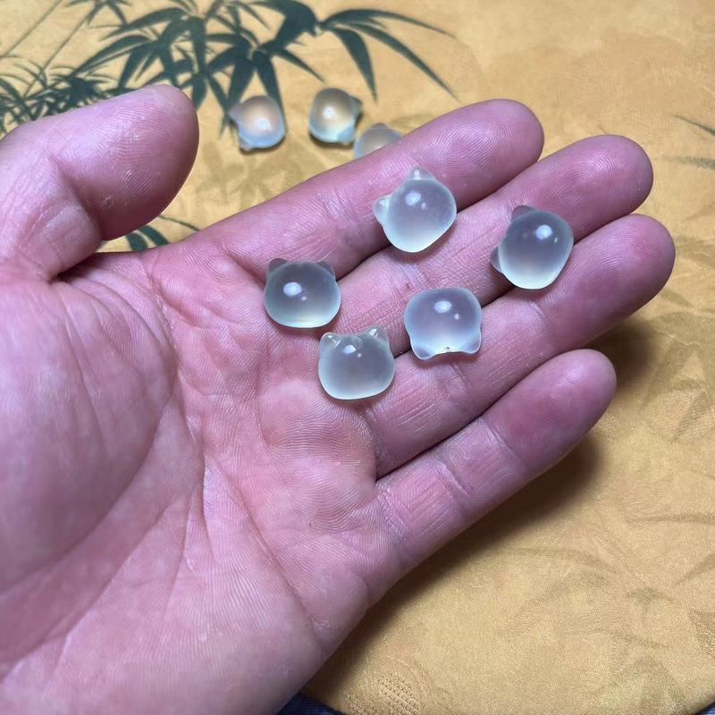 天然翡翠翡翠猫ヘッドペンダント diy アクセサリー屋台小さなペンダントメーカー卸売|undefined