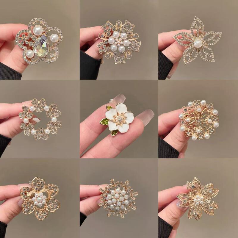 Cross-Border European and American Floral Brooch, Vintage Floral High-End Coat Decoration, Corsage, Anti-Exposure Fixing Pin Cross-Border European and American Floral Brooch, Vintage Floral High-End Coat Decoration, Corsage, Anti-Exposure Fixing Pin