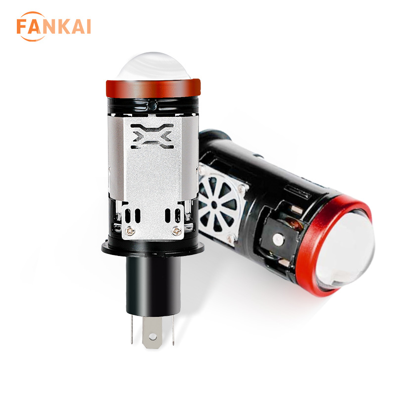 Nuevo H4 mini faro de coche en línea motocicleta LED lejano y cercano todo en uno lente pequeña lámpara ojo de pez bombilla frontal