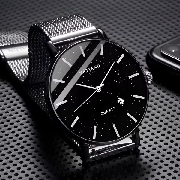 Mesh style silver scale [calendar + waterproof and non-fading]·