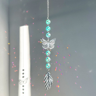 Cross-Border New Sun Moon Star Butterfly Crystal Catcher Pendant Sunshine Prism Ball Garden Decoration Nordic Style