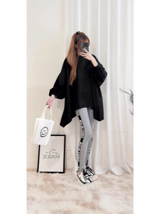 Dongdaemun New Dopamine Autumn Plus-Size Women's Loose Casual Slimming Tops Irregular Trendy Sweatshirts