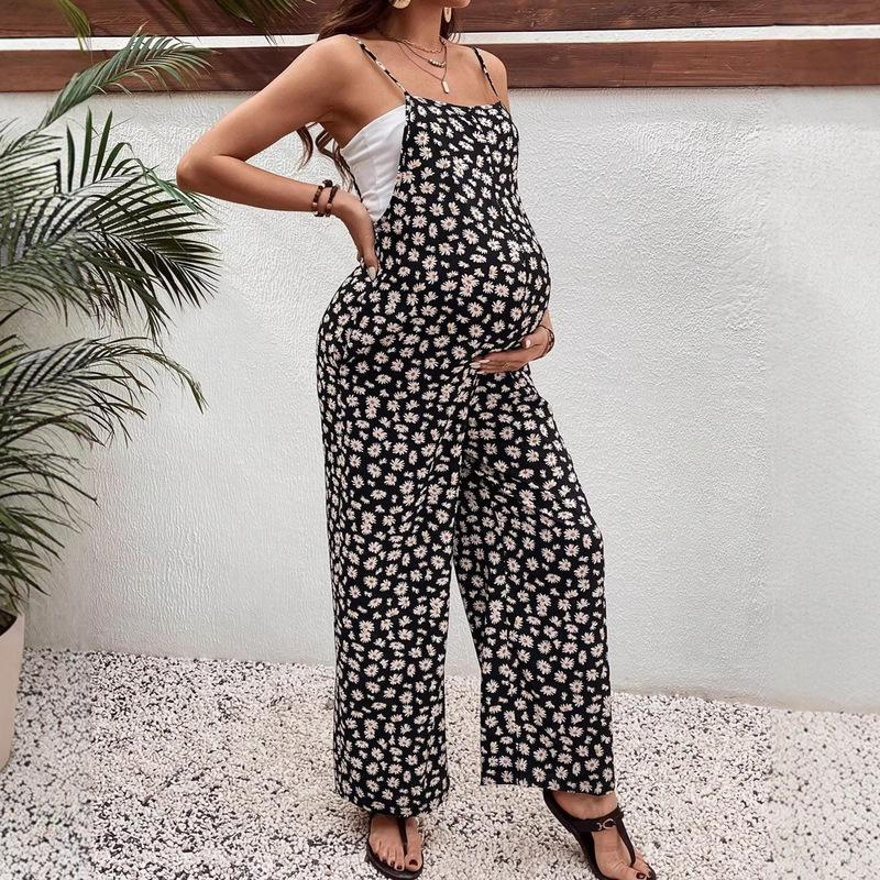 European and American Foreign Trade Maternity Wear 2026 Spring/Summer New Printed Jumpsuit Bohemian Style Maternity Overalls European and American Foreign Trade Maternity Wear 2026 Spring/Summer New Printed Jumpsuit Bohemian Style Maternity Overalls