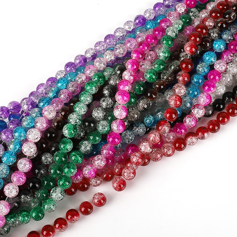Glass Popcorn Crystal Crack Beads Beads DIY Accessories Material Bracelet Necklace Bracelet Glaze Scattered Beads Floral Beads Glass Popcorn Crystal Crack Beads Beads DIY Accessories Material Bracelet Necklace Bracelet Glaze Scattered Beads Floral Beads