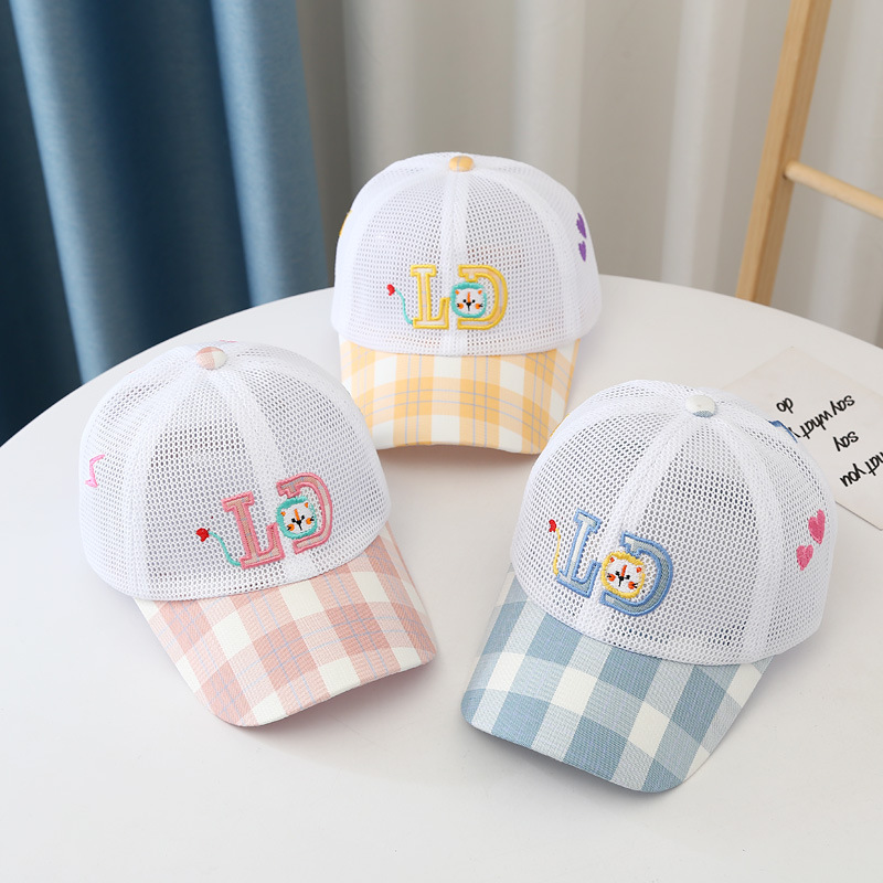 Childrens summer hat embroidery cute little lion baseball cap wholesalepicture1