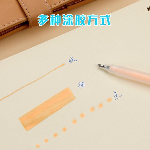 Pen-type dotting glue pen, hand accounting pen, push-type glue pen, quick-drying precise coating, student hand accounting dot glue pen, wholesale