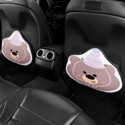 Bear Cartoon Car Anti-kick Pad: Chair back anti-kick pad