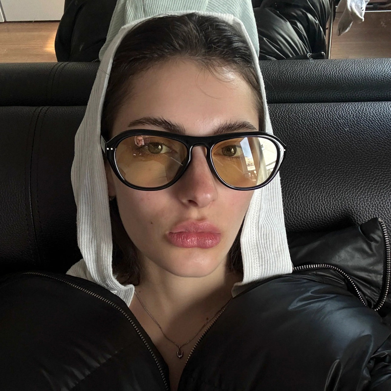 Gm Sunglasses Retro Large Frame Large Oval Fashionable Face-Covering Women's High-End Y2K European and American Square and Round Face Sunglasses Gm Sunglasses Retro Large Frame Large Oval Fashionable Face-Covering Women's High-End Y2K European and American Square and Round Face Sunglasses