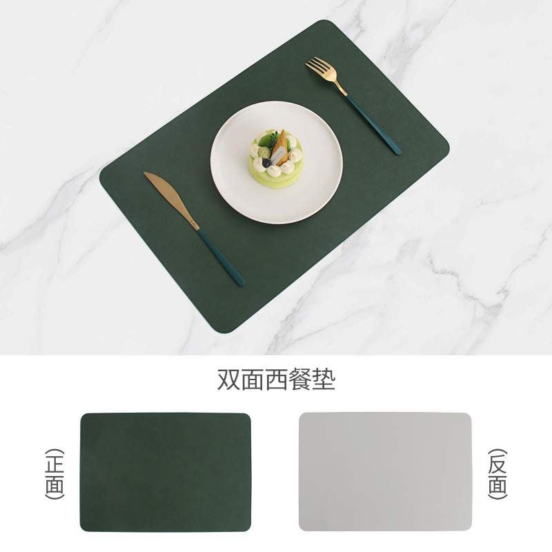 Spot mantel de cuero de pvc impermeable de doble capa patrón de cuero cuadrado mantel occidental mantel aislante de hotel mantel de mesa hogar