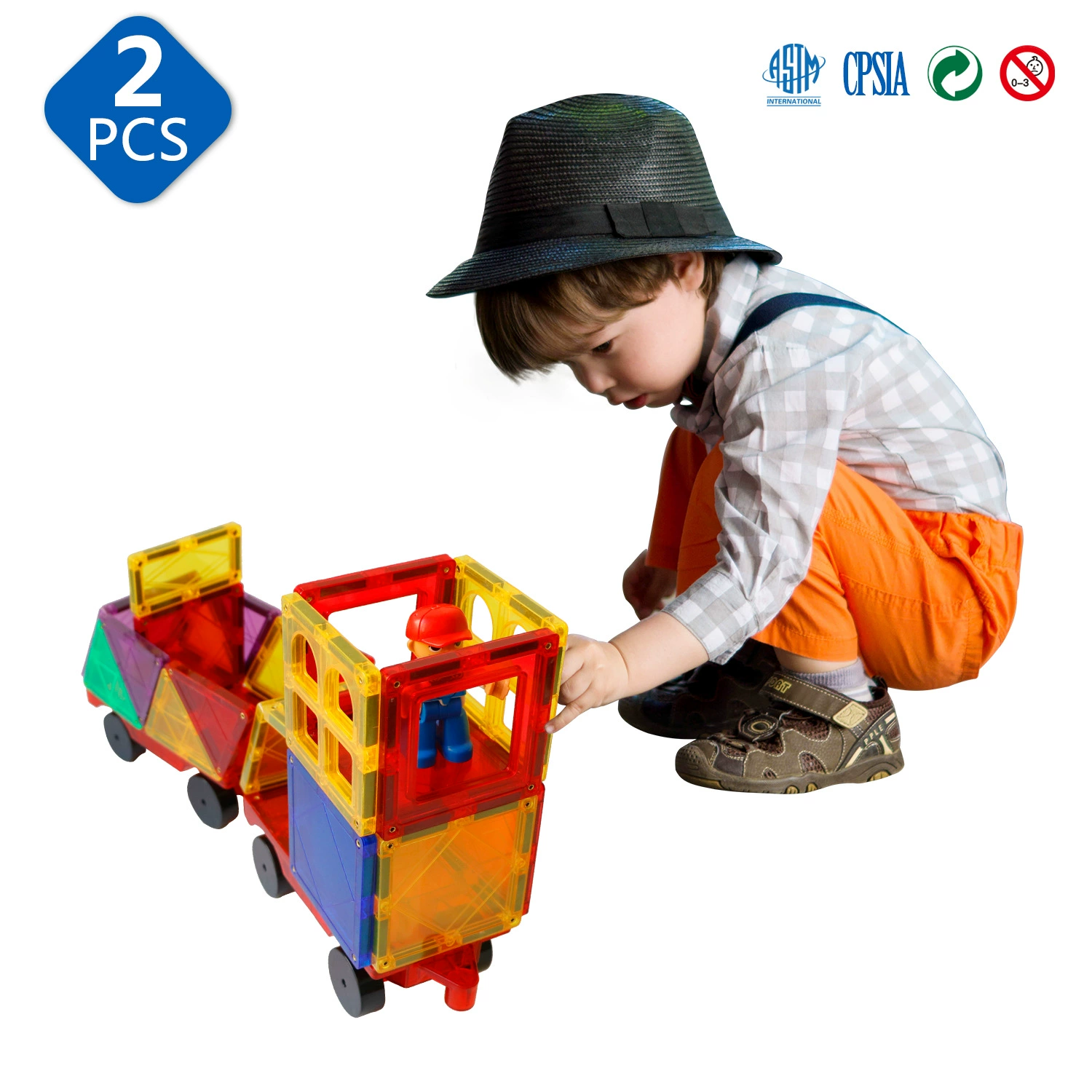 Магнитная игрушка, конструктор, 7,5 см, 100 деталей