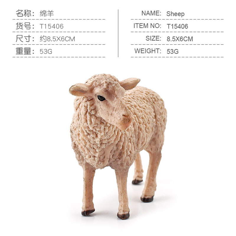 Exportación transfronteriza simulación animal modelo burro ovejas caballo ciervo alpaca ovejas del Himalaya decoración de escritorio juguete