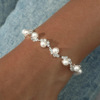 Fashionable elegant accessory, shiny bracelet from pearl for bride, suitable for import, European style, wedding accessories