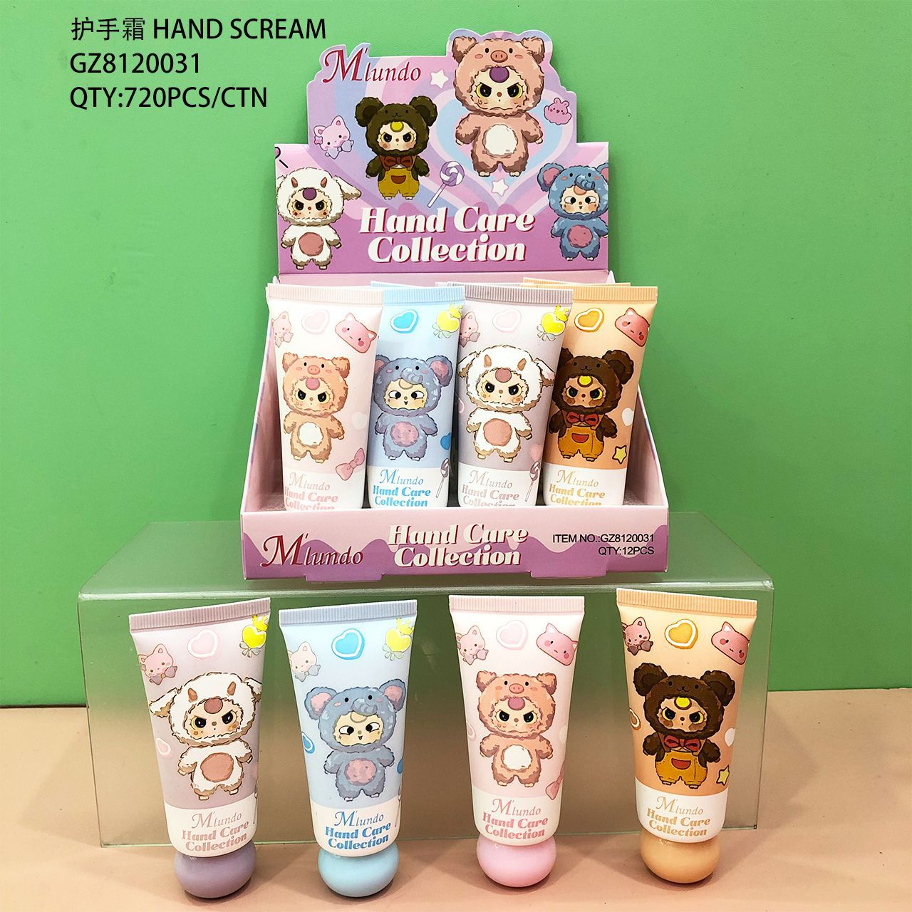 Mlundo hidratación humectante lindos dibujos animados crema de manos suave invierno invierno crema de manos humectante anti-seco