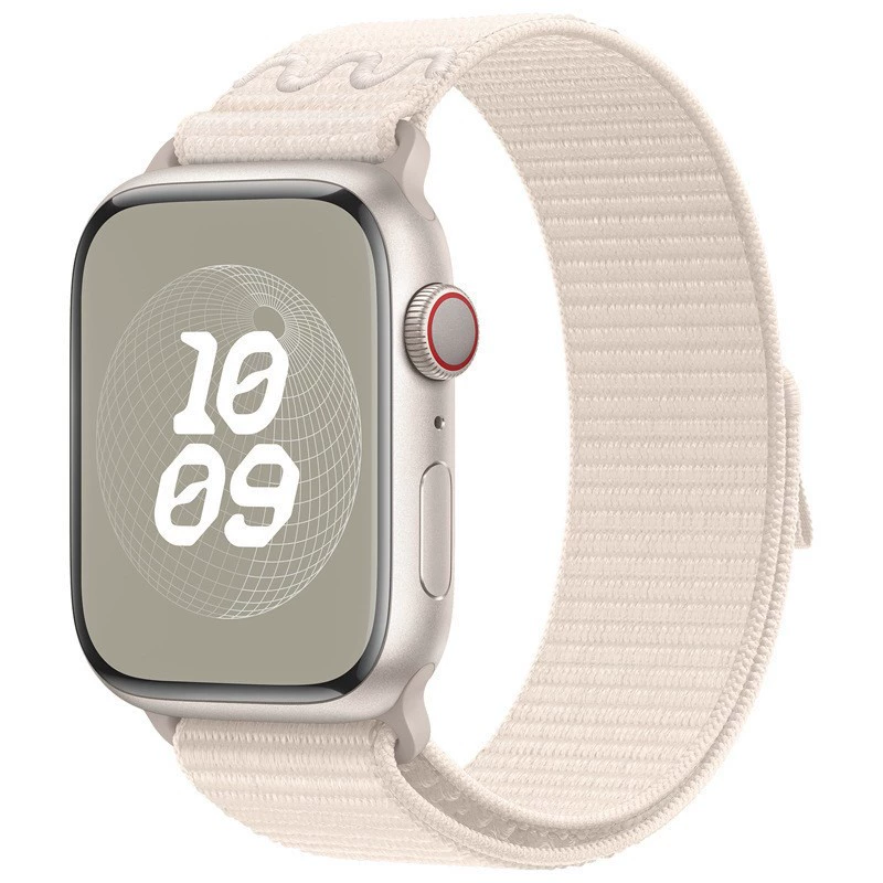 Н Rolex? нет: Apple, nylon woven watch strap with velcro