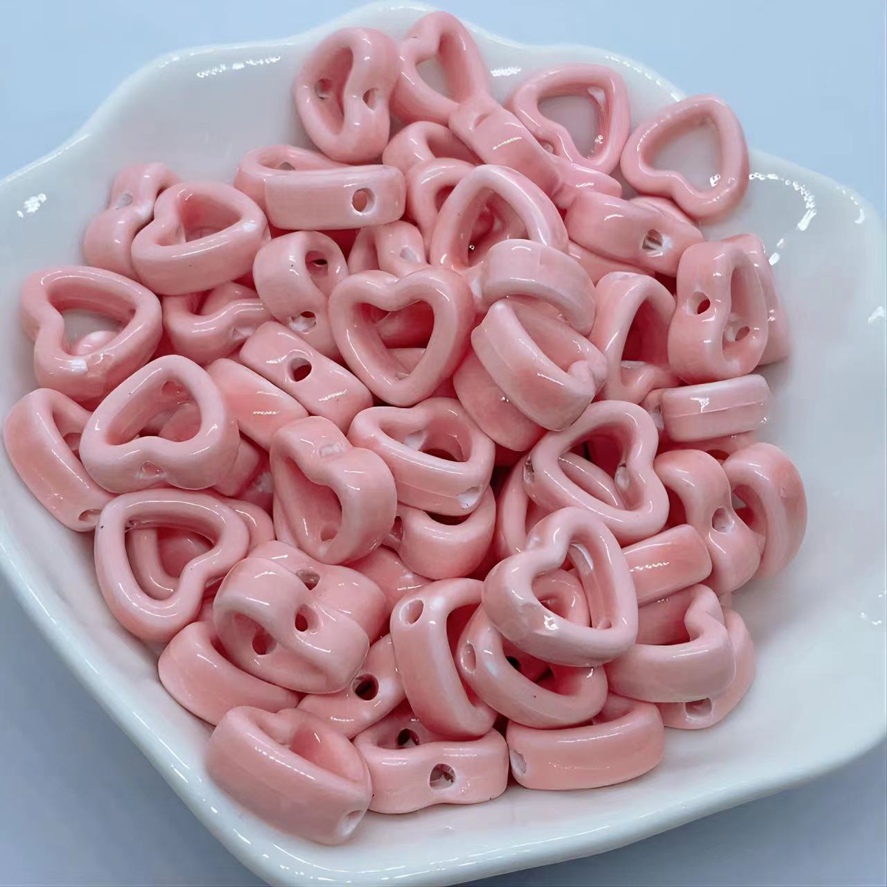 13g Weight Pendant Jewelry Making Type DIY Jewelry Accessories Classification 10 PCS/Package Quantity ceramics Material Heart Shape Pattern Simple Style Style 10 PCS/Package Ceramics Heart Shape DIY Jewelry Accessories Pendant 1