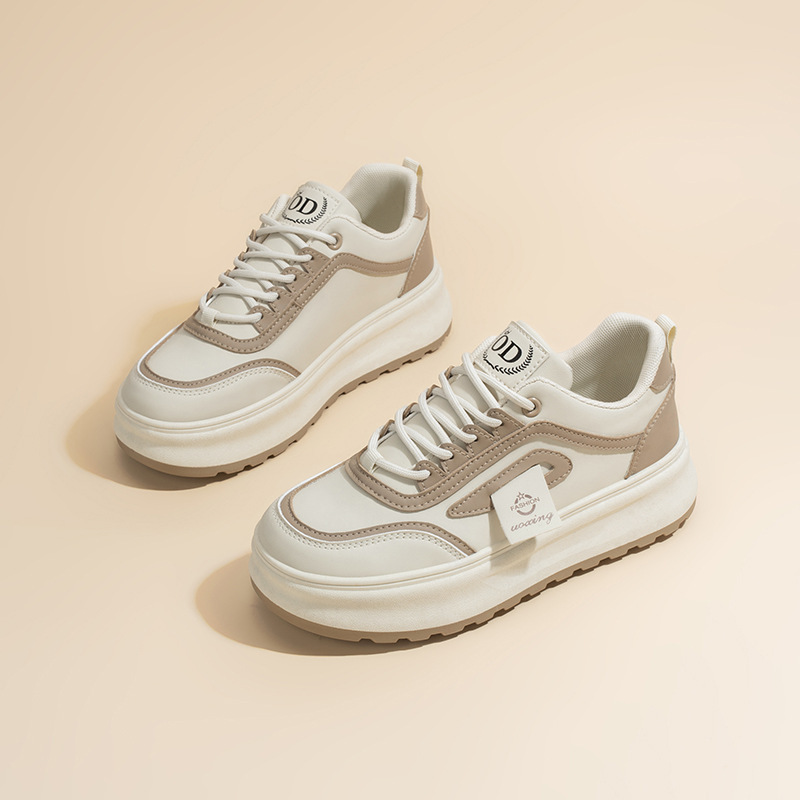 2025 primavera zapatos de mujer nuevos zapatos blancos transpirables mujeres ins versión coreana de todo fósforo plataforma deportiva casual zapatillas de deporte zapatos de moda image 5