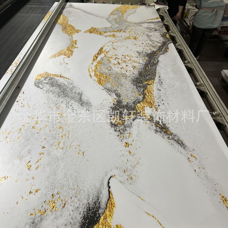 Uv壁板プリント画金板木の装飾面の炭素結晶板倉庫里南の箔押し透明板の波板の背景壁|undefined