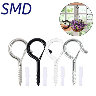 Q-type hook wall ceiling hook Flower Pot Black White insurance anti-fall light hook Cup hook question mark screw