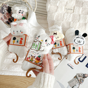 Stuffed Socks for Women in Autumn and Winter Cute Cartoon Dolls Coral Velvet Mid-Tube Fleece-Lined Thickeneded Warm Sleeping Floor Socks