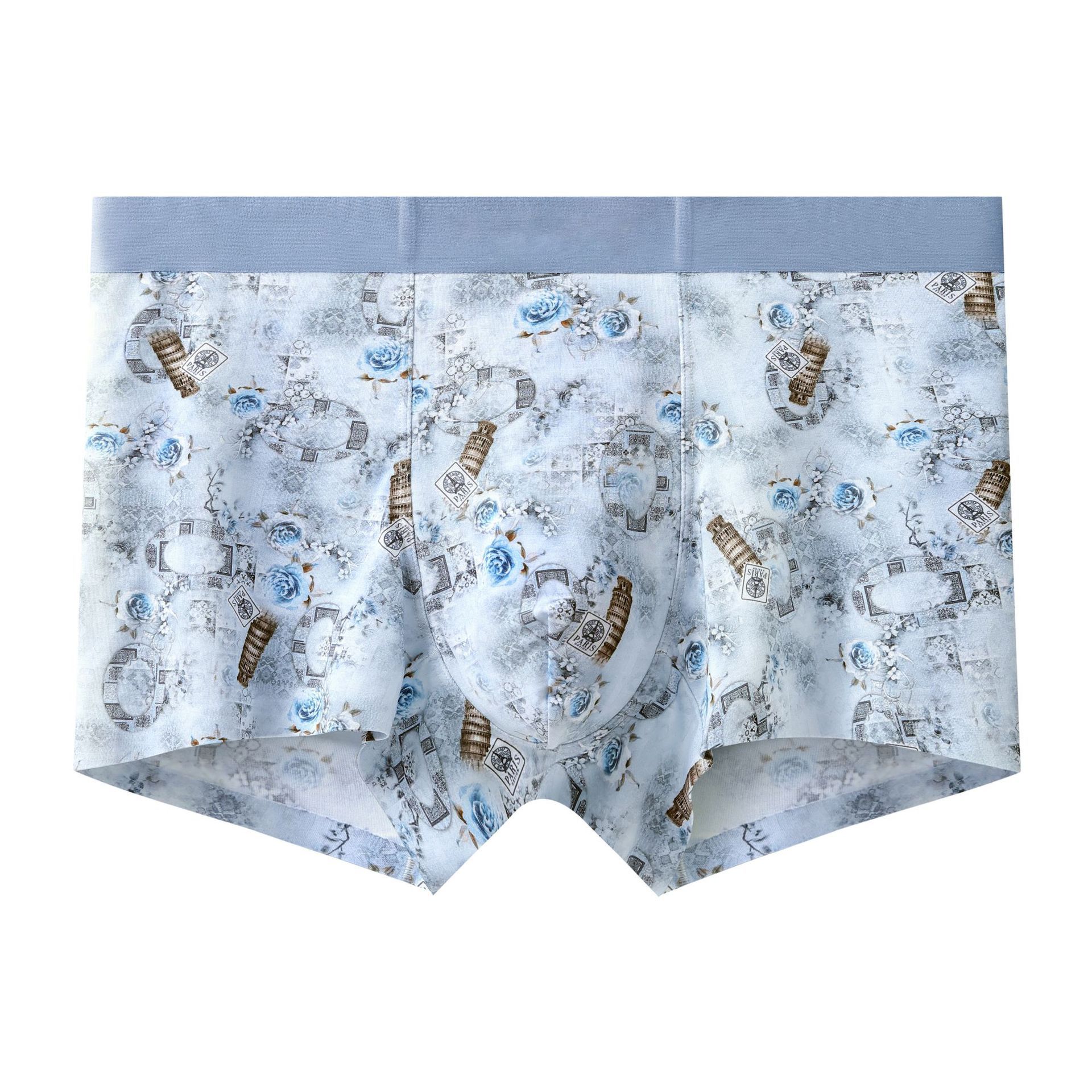 2026 nuevo 60 Orchid Model impresión digital hombre sin marcas calzoncillos de ángulo plano pantalones de cuadrante juveniles