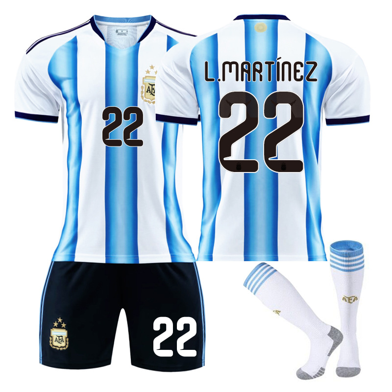 Copa del Mundo 2026 Argentina Camiseta de Fútbol en Casa No. 10 Camiseta de Messi 11 Di Maria 21 Dybala