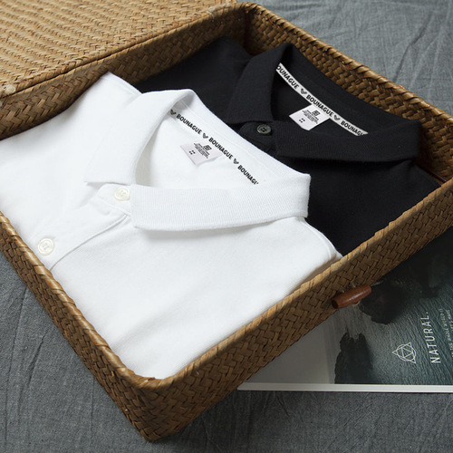 Heavyweight Collar Polo Shirt Men Loose Trend Brand Solid Color Plus Size T-Shirt Men Casual American Short Sleeve Top