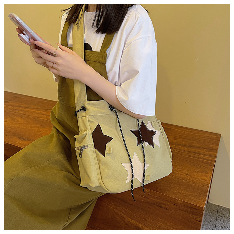 Women's Shoulder Bag Simple Stylish Large Capacity Canvas Crossbody_voghion.com