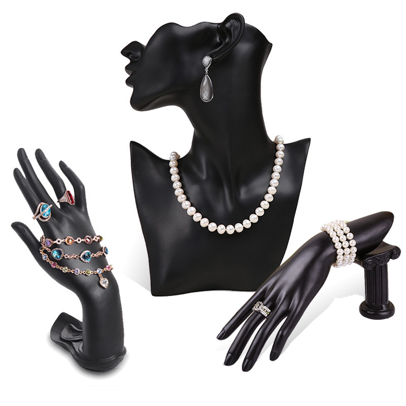 Necklace Model Portrait Ornaments Jewelry Display Props Window Jewelry Rack Hanging Earrings Necklace Ring Display Rack