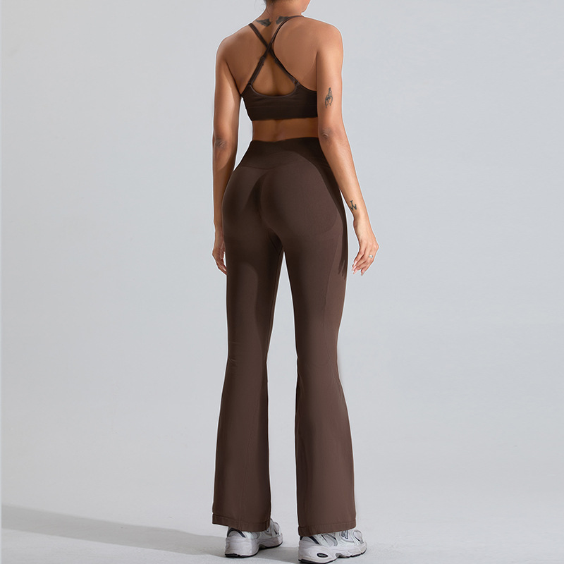 Peach Hip lifting micro-pull de secado rápido pantalones de fitness para correr Ropa de yoga sin costuras de ocio al aire libre de las mujeres traje deportivo de secado rápido de las mujeres