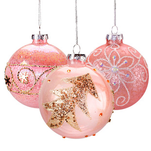 Christmas Decoration Balls Painted Balls Holiday Decoration Crafts Factory Supply Glass Balls Electroplated Colorful Decorations