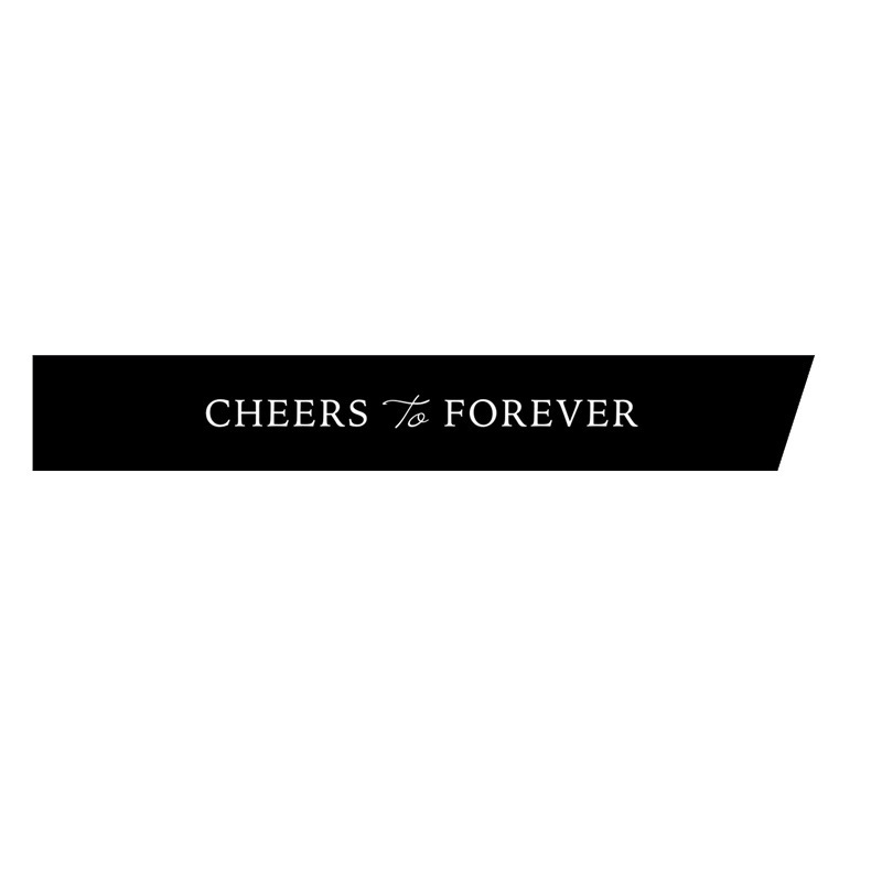 跨境专供Cheers To Forever婚礼装饰丝带 婚庆派对场景布置缎带|undefined
